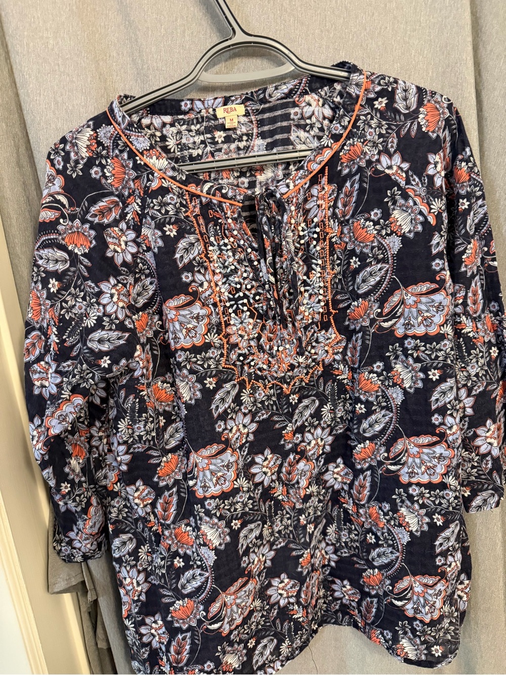Vintage Reba Sheer Floral Shirt